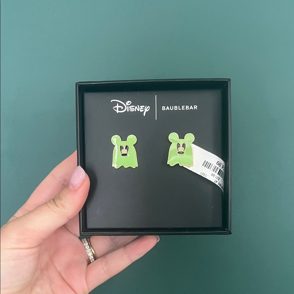 BaubleBar Disney Green Ghost Earrings